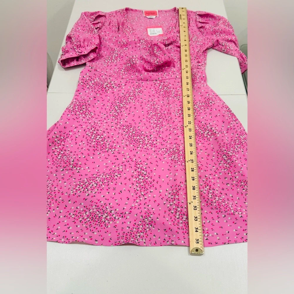 NWT Kate Spade Pink Floral‎ Meadow Wrap Short Sleeve Mini Dress Size 6
